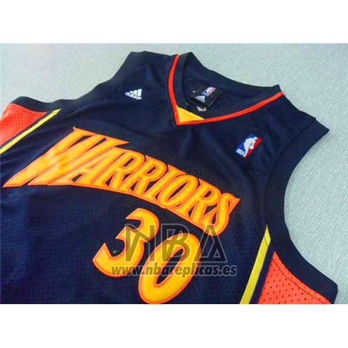 Camiseta Golden State Warriors Stephen Curry NO 30 Retro Azul